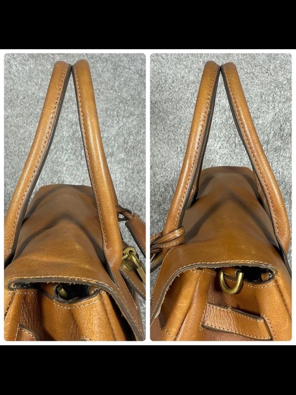 Mulberry Brown Leather Satchel with Gold Hardware - Picture 7 of 16